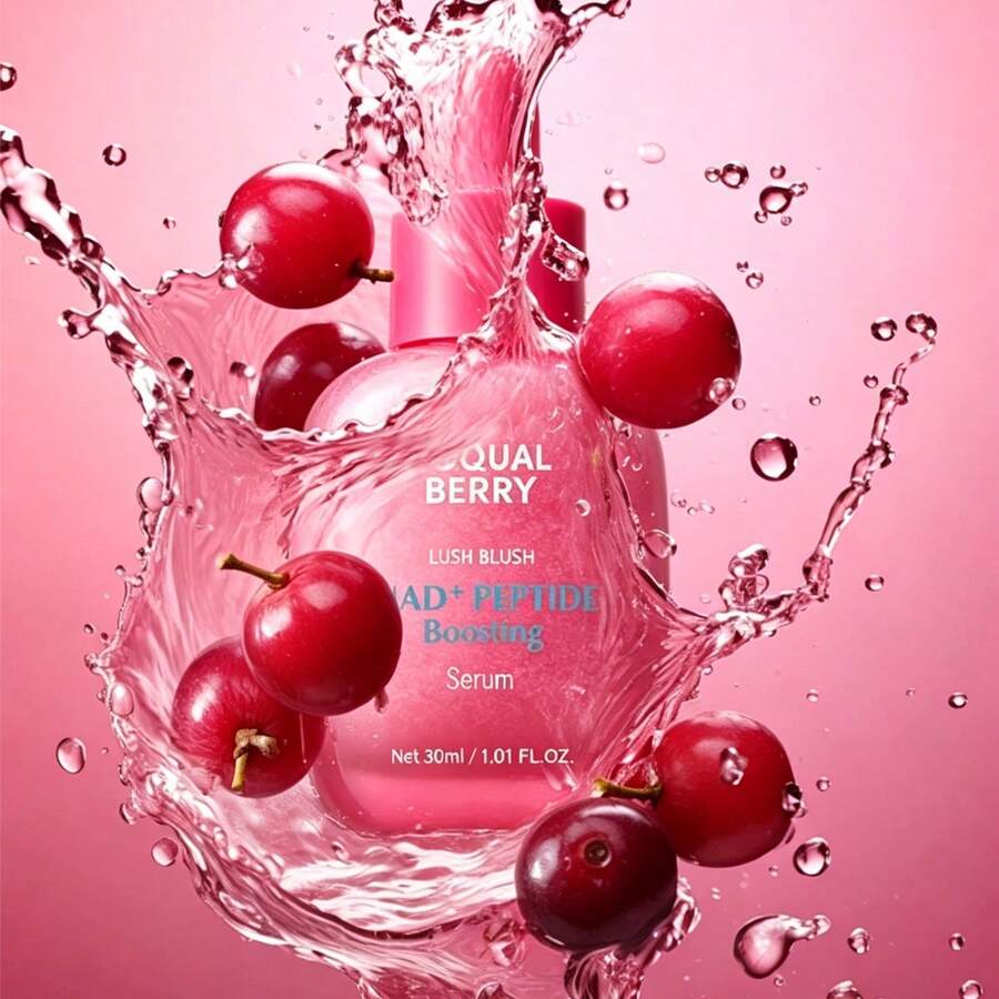 NAD+ Peptide Boosting Smoothie Serum – Anti-Aging Korean Skin Care With 5 Ceramides & Vegan Collagen, Hydrating Antioxidant Serum For Firmness, Wrinkles & Radiant Glow (1.01oz / 30ml) - 粉色 - 查看 1