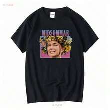Camiseta Midsommar de Ari Aster, Florence Pugh y Will Poulter, de manga larga o corta, estilo vintage, unisex, estilo streetwear. - Negro - Ver 1