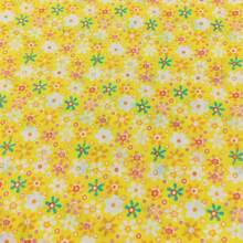 1pc Cute Country Style Floral Pattern Cotton Fabric, 7 Different Floral Colors, Soft And Breathable, Pre-Cut Fabric, Suitable For Patchwork, Sewing, Handmade DIY Projects And Home Decor. - Yellow - View 10