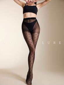 MOIRÉALLURE A Pair Of Versatile, Fashionable And Classic Pantyhose Suitable For Daily Commute, Nightclub And Various Styling Needs - Black - View 4