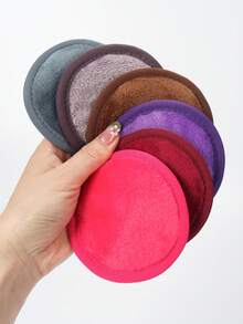 1 pieza Esponja holgada ultra suave de doble efecto, lavable a máquina, herramienta de limpieza reutilizable, adecuada para lavar la cara, limpiar, quitar el maquillaje, todo tipo de pieles - Multicolor - Ver 4