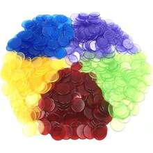 200 Pieces 3/4 Inch Transparent Counting Chips For Bingo Game, Party, Classroom, Game Night - Mixed Color - Multicolor - View 5