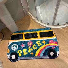 Cartoon Car Pattern Bath Mat, Living Room Rug, Bathroom Mat, Faux Wool Carpet, Bathroom Doormat, Absorbent Anti-Slip, Durable, Easy To Clean, Birthday/Graduation Gift - Multicolor - View 10