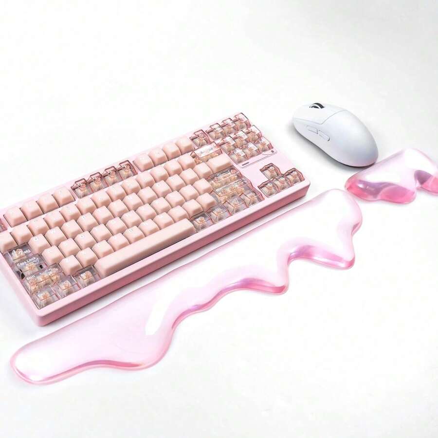 Gel Keyboard And Mouse Wrist Rest Set - Keyboard Wrist Pad And Mouse Support Pad For Office And Gaming, Ergonomic Comfortable Pain Relief For Computer Laptop, Multiple Colors Available - View 1