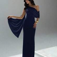 Women Midi Dresses - Navy Blue - View 1