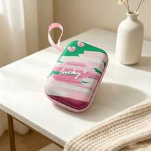 1pc Sweet Style Printed Portable Storage Bag Hard Shell Pressure-Resistant Earphone Data Cable Organizer Pouch - View 11