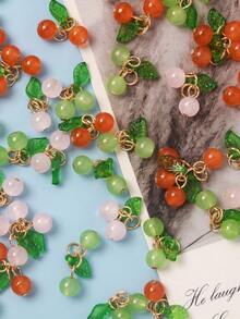 10/20/30pcs Handmade Cherry Pendant Unique Niche Design For Keychain DIY Necklace Bracelet Pendant Accessory Mini Gift Choice - Cherry Red - View 3