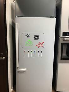 1件 3D空白磁性壓克力白板，可擦拭磁性冰箱貼，可重複使用便攜式白板，返校季 - 黑色 - 查看 11