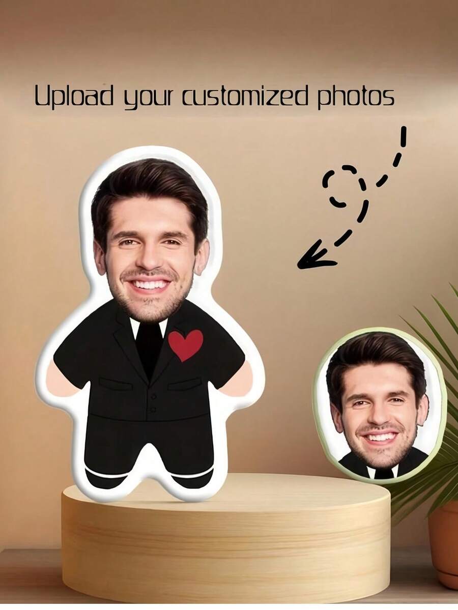 Almohada con foto personalizable, juego de 1 pieza, almohada personalizada con patrón divertido personalizado, almohada 3D de doble cara para papá/mamá/familia/ella/él/novia/novio, regalo de cumpleaños para pareja, regalo para el hogar, cojín personalizado, regalo de Navidad, multifuncional, reutilizable, decorativa, exquisita, de moda, suave, colorida personalizada, única, regalo ideal para ella para aniversario, cumpleaños, etc.