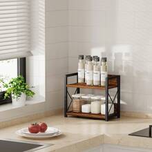 Upgraded Reinforced Double-Layer Storage Rack, Suitable For Kitchen Countertop, Seasonings, Cosmetics And Bathroom - Multicolor - View 5