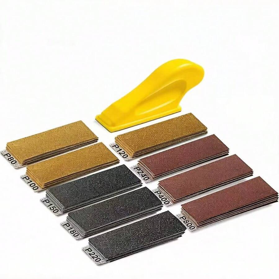 60-2000 Grit Multi-Specification Sandpaper Set Mini Handheld Sanding Block Portable Fingertip Sanding Tool Suitable For Woodworking DIY Handicrafts Polishing And Grinding