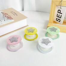 1PC Simple Shell Pattern Glitter Star Magsafe Magnetic Phone Stand Strong Adsorption Telescopic Phone Holder - Multicolor - View 4