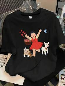 Halloween Graphic T-Shirt - Black - View 1