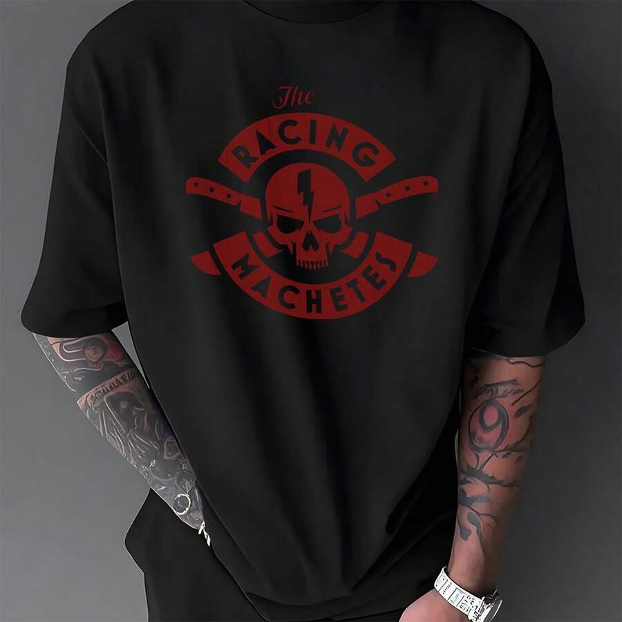 Men T-Shirts - 黑色 - 查看 1