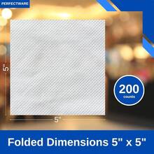 2 Ply White Beverage Napkins - Pack of 200ct - 200ct + Blanco - Ver 3