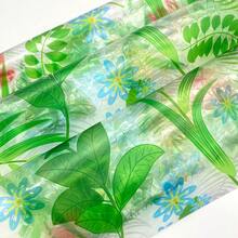 1 Roll Tropical Greenery & Wildflower Window Film, 44.5cm(17.5in) Wide, Static Cling Glue-Free Privacy Glass Sticker, Holographic Prism Effect, UV Protection, Removable, With Installation Tools, Suitable For Home, Office, School, Classroom, Dorm - Wild Fun - View 9