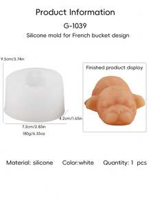 1pc Cute Puppy Shaped Candle Silicone Mold - A-White - View 9