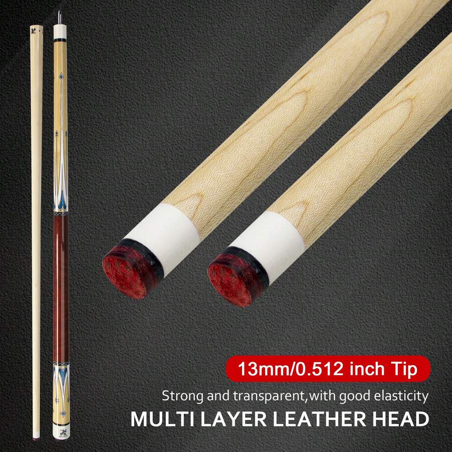 58.26 Inch Professional Billiard Cue, 13mm Tip, Maple Fiber Billiard Cue, Suitable For Bar, Home, Club, Professional Billiard Players - Apricot - View 1