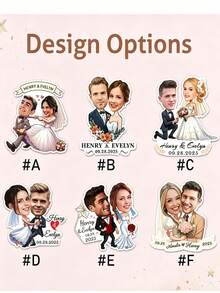 1/3/6/12PCS Customized Portrait Photo Stickers,Personalized Portrait Stickers,Customized Text Stickers,Her Exclusive Stickers,Suitable For Birthday,Wedding,Housewarming,Family Use,Personal Items,Fashionable And Unique,Ideal For Gifting To Friends - Multicolor - View 4