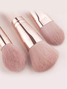 ronshadow 3pcs Dual-Ended Makeup Brush Set Including Powder Brush + Blush Brush + Foundation Brush + Contour Brush Soft Bristle Full Face Makeup Tool - Multicolor - View 5