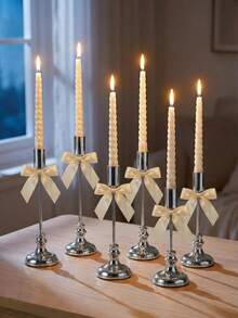 Classic Tiered Taper Candle Holder, Silver Romantic Valentine's Day Decorative Candle Stand, Elegant Tabletop Centerpiece, Wedding Romantic Candle Holder, Fireplace Decor Candle Holder, Wedding Home Decor Pillar Candle Stand - Elegant Style - View 16