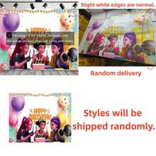 1pc Birthday Party Wall Decor, Printed K-Pop Girl Group Photo Backdrop, Random Style - Multicolor - View 6