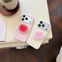 1pc Summer Personalized Fresh Fruit Shaped Phone Air Cushion Stand, Fruit Jelly Phone Stand, Slouchy Stand, Suitable For Phone Case, Tablet, Etc., Back-Adhesive Telescopic Multifunctional Folding Drip Glue Fruit Stand - Multicolor - View 3