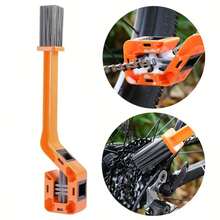 1pc Bicycle Chain Cleaning Brush Tool, Mountain Bike Cleaning Tool Set, Used For Bicycle Cleaning. Specifically Designed For Cleaning Bicycle Chains, Cassettes And Drivetrain Components. - A - View 4