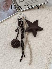Women's Bag Charm Fashionable Personalized Coffee Star Knot - Coffee - View 2