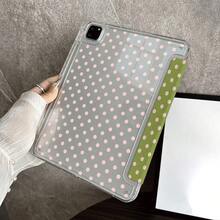 1個淺粉色圓點平板翻蓋保護殼，附筆槽，適用於 iPad 10代 10.9吋 2022 智慧保護殼/Air 13(M3 2025)/Air 11(M3 2025)/Air 11(M3 2025)/11(A16 2025)/適用於 Galaxy Tab S10+/S9/A9，適用於小米 5/5PR/6/6PRO/7/7PRO，適用於 Oppo Pad，適用於華為 Matepad，適用於榮耀 Pad - 彩色 - 查看 7