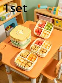 1 Set Kotak Makan Siang Persegi Portabel dengan Sekat, Kotak Bento Anti Bocor yang Dapat Digunakan Kembali, Aman untuk Microwave, Cocok untuk Pelajar dan Dewasa, di Rumah, Sekolah, Kantor, Berkemah di Luar Ruangan, Piknik, Perjalanan, Musim Kembali ke Sekolah - MultiWarna - View 2