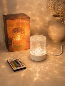 1pc [Room Decor Light] Water Ripple Wave Projection Night Light, Suitable For Bedroom, Dorm, Children's Room, Holiday Atmosphere Decoration, Gift Occasions - Multicolor - View 13