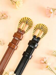 1/2pcs Ladies' Fashionable Slim Fit Decorative Belt, Innovative And Unique Design, Casual And Fashionable Style, Full Belt For Jeans And Short Skirts - Multicolor - View 6