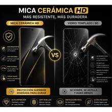 2x Mica Cerámica HD para Reno 13F Resistente + Fácil Instalación - Negro - Ver 5