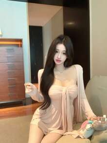 Women Two-Piece Outfits - Pink - View 2