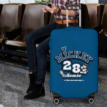 Disney Mickey Mouse Luggage Cover, With "MICKEY 28" Logo "The One And Only" Slogan, Classic Mickey Figure & Peace Sign Design Suitcase Protector Suitable For Travel Lovers - Color - View 3