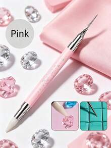 Dual-Ended Nail Art Dotting Wax Pencil Set, Replaceable Wax Tips, Stainless Steel Rhinestone Picker End For Rhinestone And Gemstone Application, Perfect For DIY Nail Art And Nail Salon Use - Multicolor - View 8