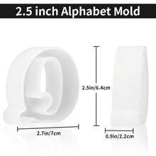 - Moldes de resina para letras, molde de resina epoxi del alfabeto Q capital, moldes gruesos de silicona 3D para hacer letras, arte de letras, manualidades, hacer velas, fiestas, decoracin - Alphabet Q + Tamaño estándar - Ver 3