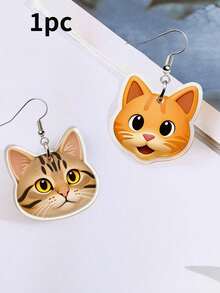 Customized Pet Photo Acrylic Earrings, Handmade Dog Cat Portrait Pendant Earrings, Unique Keepsake And Birthday Gift For Girls And Women - Multicolor - View 11