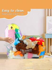 Bolsa de almacenamiento para sofá de gran capacidad, estilo de felpa transparente, lavable, material de PVC duradero - Multicolor - Ver 4