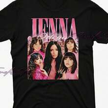 Camiseta de Jenna Ortega, Camiseta vintage de Jenna Ortega, Camiseta retro de los 90 de Jenna Ortega, Camiseta para fans de Jenna Ortega, - Negro - Ver 1
