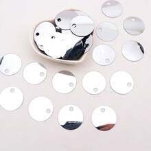 20g 58pcs Flat Round Loose Sequins 30mm Large Hole Sequin 3cm Bulk Embroidery Craft Sequin Colorful PVC Iridescent Applique For Garment Jewelry Making DIY Sewing Accessories, Aesthetic - 20 Grams - View 15