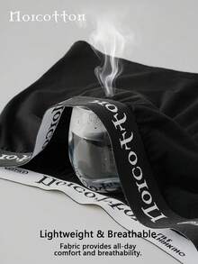 Norcotton 男士寬鬆版型純棉平口內褲 2入組居家短褲 - 黑色 - 查看 4
