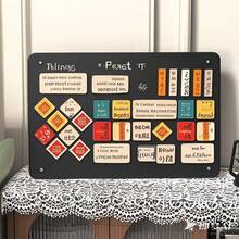 1 Set High-Quality Desktop Magnetic Whiteboard (Includes 4 Magnetic Push Pins And Sturdy Metal Frame) Modern Polished Black Frame, Can Be Used As Memo And Display Board, Suitable For Magnets, Photos, Souvenirs, Travel And RV Stickers, Also Suitable For Office, Home, Kitchen, Hotel Reception, Coffee Shop, Milk Tea Shop And Other Places - Multicolor - View 5