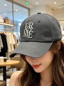 1 buah Topi Baseball FROME Bordir 3D Huruf Washed, Topi Unisex untuk Guru dan Siswa, Olahraga Luar Ruangan, Perlindungan Matahari, Topi Baseball untuk Perjalanan, Topi untuk Jalan-jalan, Mendaki, Memancing, dan Mengemudi, Hadiah untuk Teman dan Pasangan - Topi baseball FRO - View 2