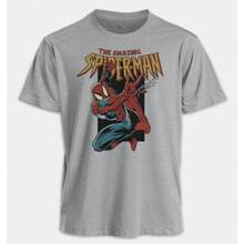 Disney 2026 The Amazing Spider-Man Retro Print T Shirt Men Women Summer Cotton Oversized T-Shirt Superhero Fan Gift - 1 - 查看 9