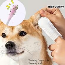 Wang Meow Pet 100pcs Pet Ear Canal Cleaning Sticks Suitable For Dogs And Cats (Random Color), 100pcs Ear Canal Cleaning Finger Sleeves Suitable For Dirty Ears, Remove Earwax And Tartar, Fresh Breath, Ear And Oral Care, Dust-Free Cleaning, Essential Pet Grooming Tool - Multicolor - View 9
