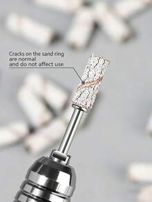 200pcs Mini Nail Sanding Rings In Tube, Includes 2pcs 3mm Bearings, 4 Grit Sizes 80/120/180/240, For Polishing Natural Nails And Cleaning Nail Edges To Prepare For Manicure - Light Grey - View 10