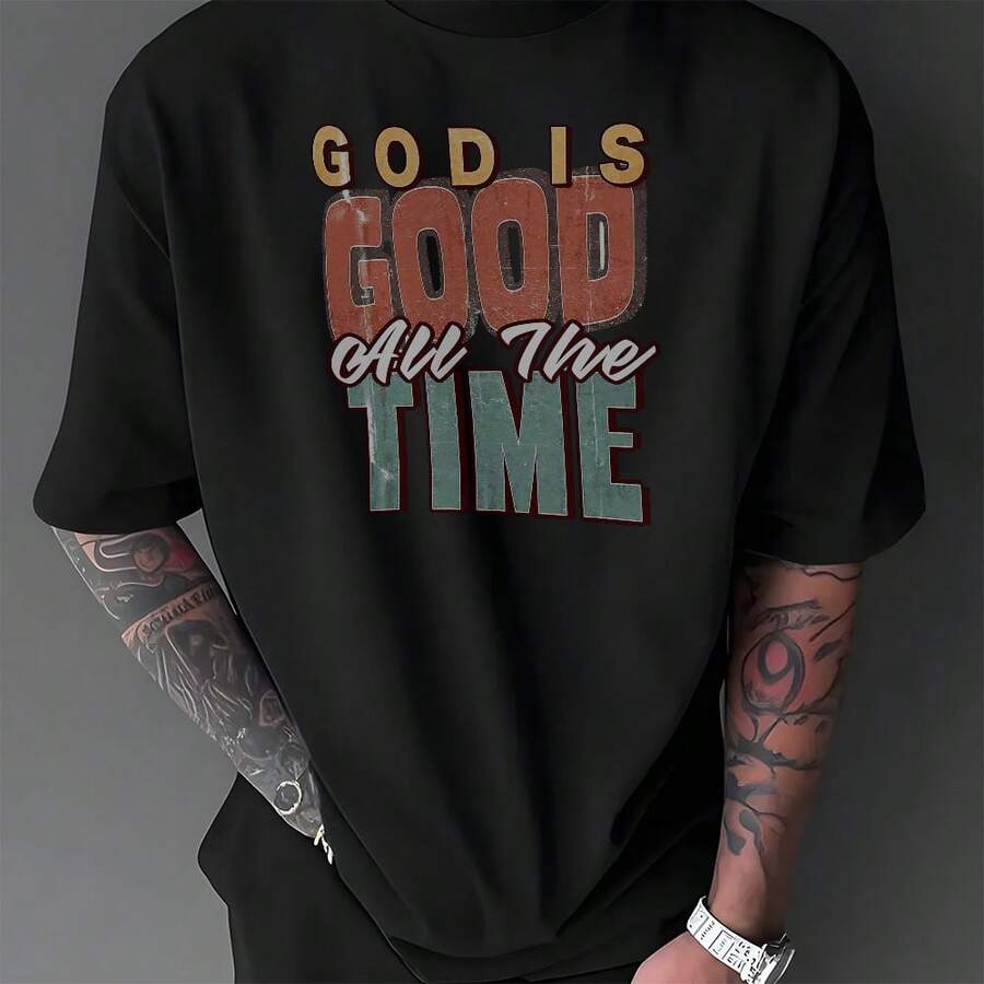 Men T-Shirts - 黑色 - 查看 1
