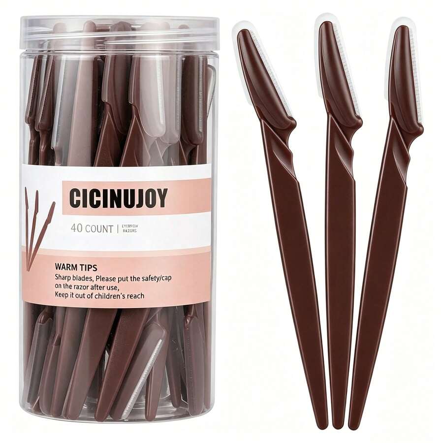 Eyebrow Trimmers, Eyebrow Trimmer, Long Handle Eyebrow Trimmer, Eyebrow Trimmer, Eyebrow Beauty Tools. Must-Have For New Year, Valentine's Day, Graduation Season And Daily Makeup. - Multicolor - View 1